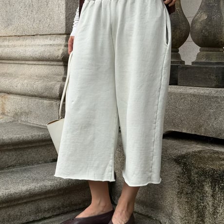 0977 Cut Off Wide Sweat Pants/3カラー
