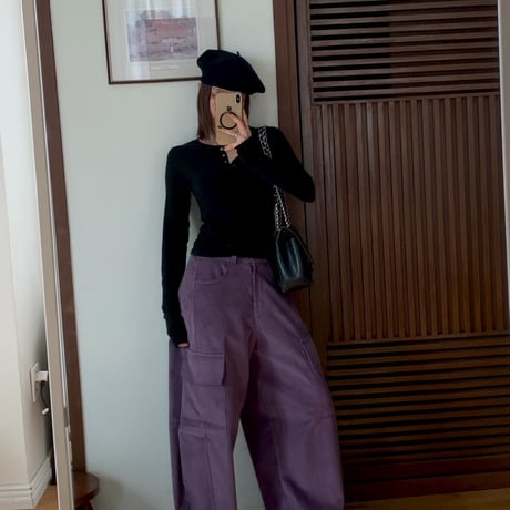 1090 Wide Corduroy Cargo Pants/3カラー