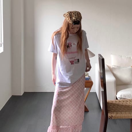 diamond mesh span skirt/2カラー