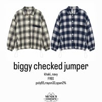 0982 biggy checked jumper/2カラー