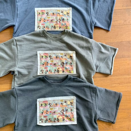 1038 Mickey Comic Patch Tee/3カラー
