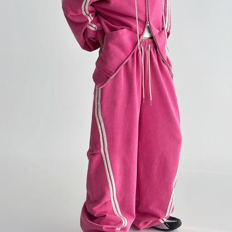 1078 Side 3-Line pigment Zip Hoodie Setup/4カラー