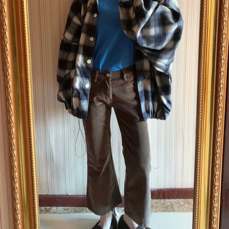 0982 biggy checked jumper/2カラー