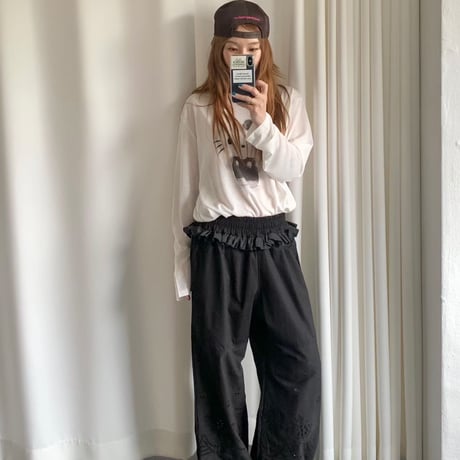 cutoff ruffle  pants/2カラー