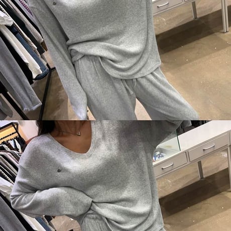0990 🉐セットアップ🉐Soft V-Neck Relax Set-Up