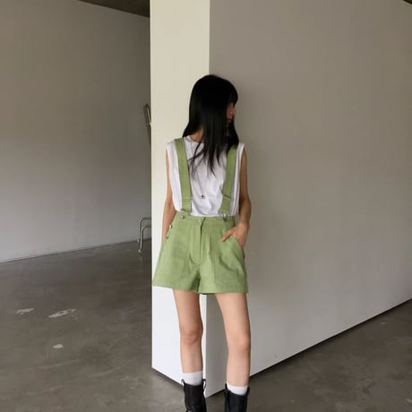 0922 Strap soft denim Shorts pants/3カラー