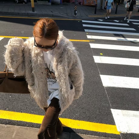 Wave Shaggy Hoodie BIG Cardigan/3カラー