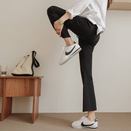 美脚ピンタックflare leggings pants/3カラー
