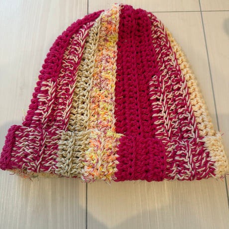 【即納】ビビピンクMIX cotton Beanie