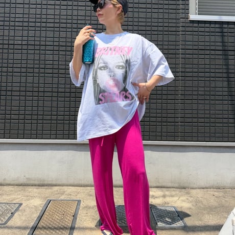 0866 eee color toromi pants/ビビピンク
