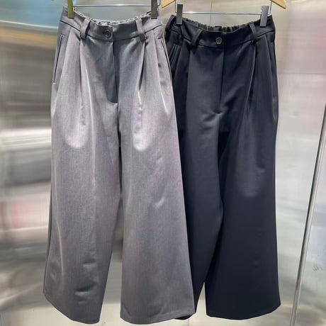 Double Tuck Wide Slacks/2カラー