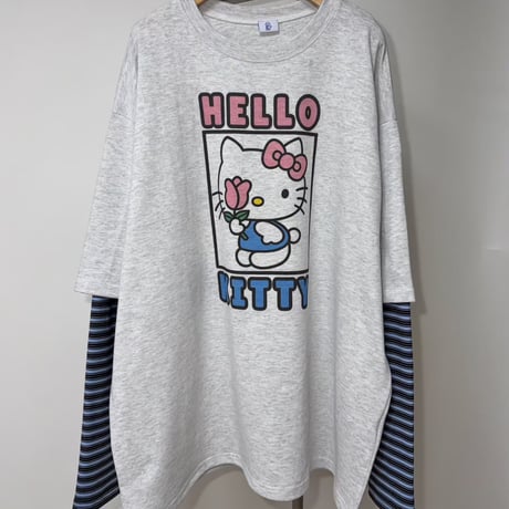 kitty border layered BIG TEE/2カラー