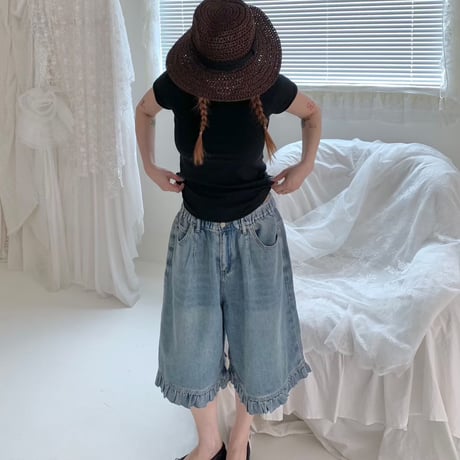 【数量限定】frilldenimpants