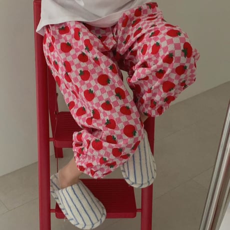 0888 tomato Capri pants/2カラー