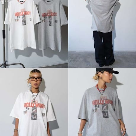0987 Hollywood Graphic Over Tee/2カラー