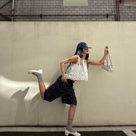Mini  flower waffle half pants/2カラー