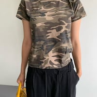 0836 damage camouflage tee/2カラー