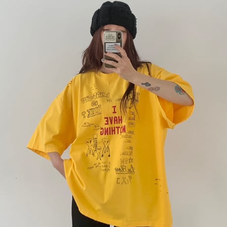 HAVE NOTHING ダメージグラフィックTee/2カラー