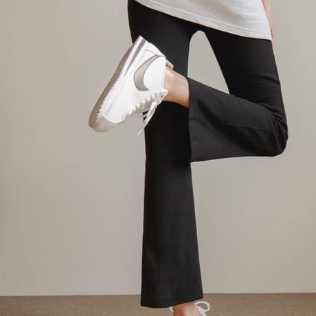 美脚ピンタックflare leggings pants/3カラー