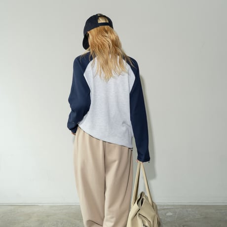 1002 color block raglan sleeve/2カラー