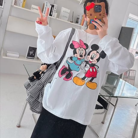 0989 Mickey & Minnie Long Sleeve/2カラー