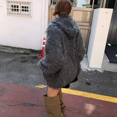 Wave Shaggy Hoodie BIG Cardigan/3カラー