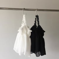 0923 flower strap chiffon camisole/2カラー