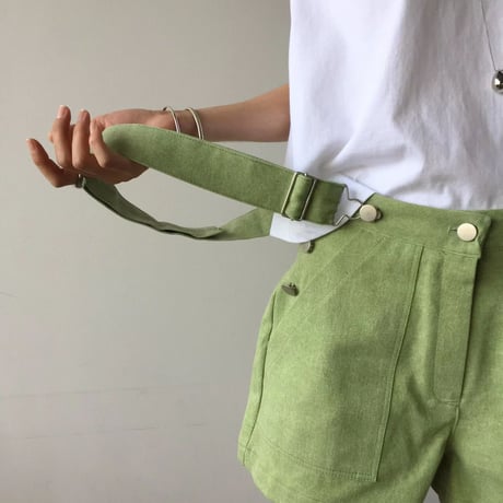 0922 Strap soft denim Shorts pants/3カラー