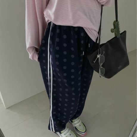 0997 dot line jogger pants/2カラー
