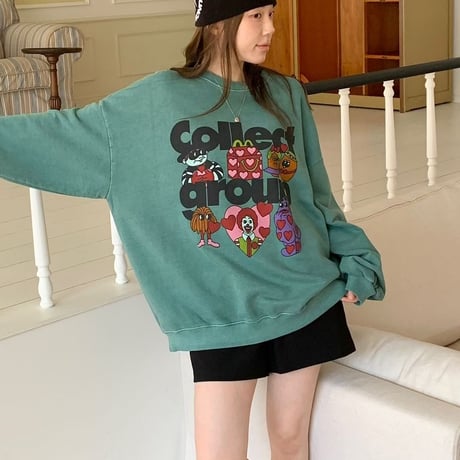 0406 Pigment McDonald Heart sweat/2カラ