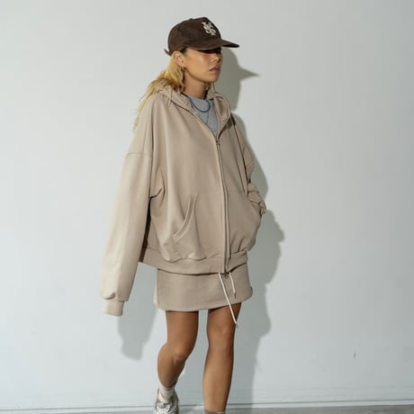 1001 Oversized Zip-Up Hoodie/3カラー
