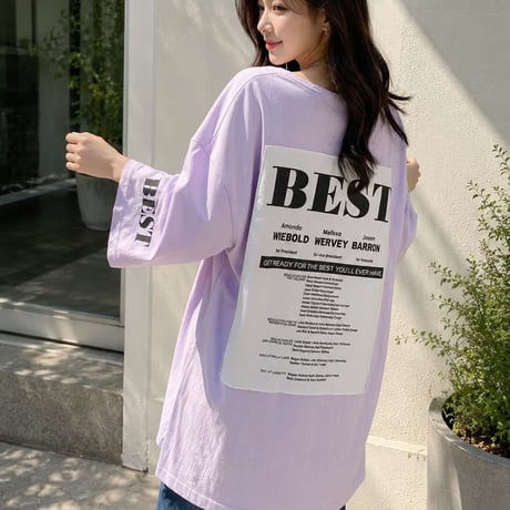 0934 Best back print over tee/3カラー