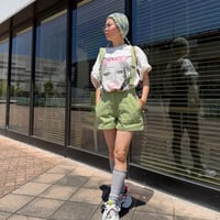0922 soft denim short salopette/3カラー