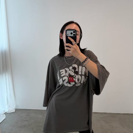 vintage logo mickey  over tee/3カラー