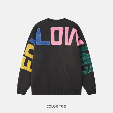 1070 colorful logo Knit/3カラー