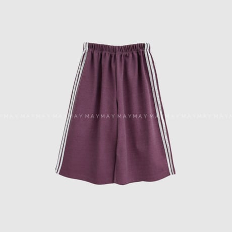 ピグメントVintage Side Line Wide Half Pants/3カラー