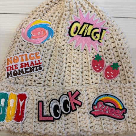 【即納】Wappen cotton Beanie ベージュ