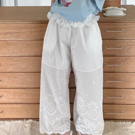cutoff ruffle  pants/2カラー