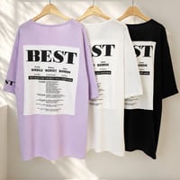 0934 Best back print over tee/3カラー