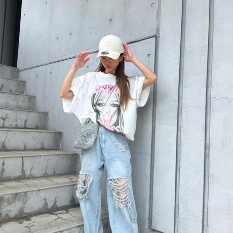0952 【数量限定】Bubble Girl Photo over tee shirt/2カラー　カナさんなおみさん着用🩷