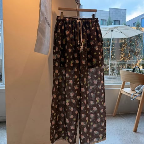 0892 flower garden pants/3カラー