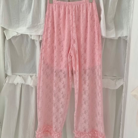 【数量限定】lace frill pants/3カラー