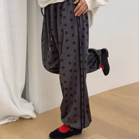 0997 dot line jogger pants/2カラー