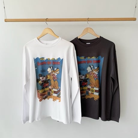 0984 mickey＆goofy long sleeve/2カラー
