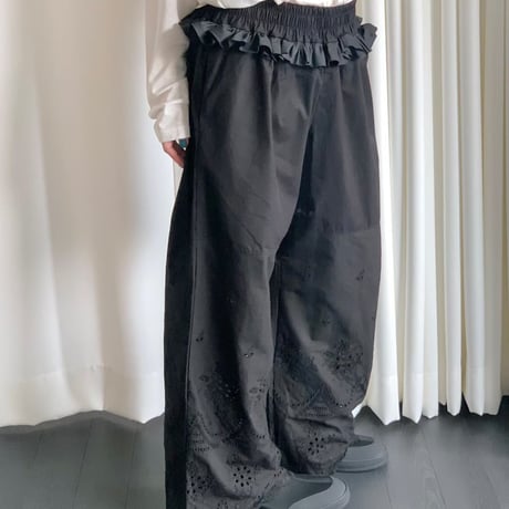 cutoff ruffle  pants/2カラー