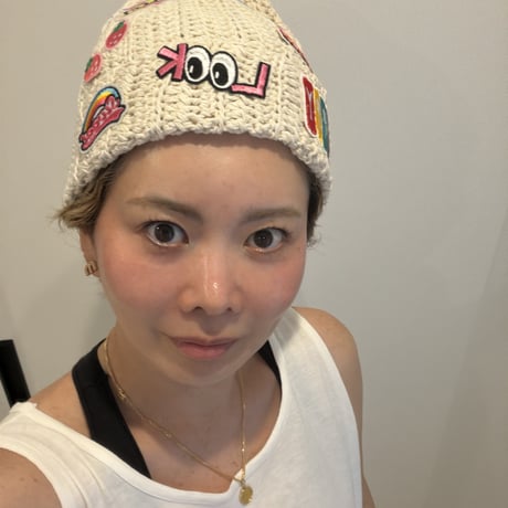 【即納】Wappen cotton Beanie ベージュ