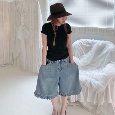 【数量限定】frilldenimpants