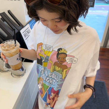 0698 American comic Princess tee/ホワイト