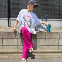 0866 eee color toromi pants/ビビピンク