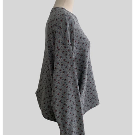 【即納★数量限定】Vintage Flower Waffle Tops/3カラー